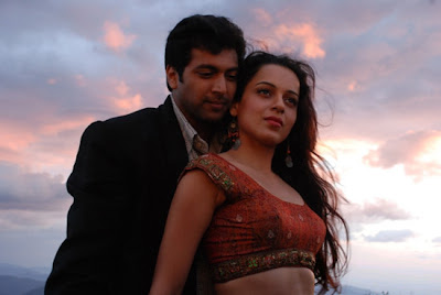 Jayam Ravi, Kangana Ranaut and Lakshmi Rai in kollywood movie Dhaam Dhoom - Movie Gallery