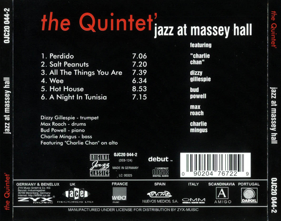 The Quintet: Jazz At Massey Hall by Charlie Parker Dizzy