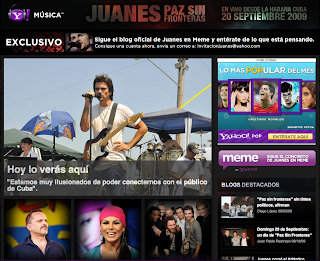 Concierto de Juanes en vivo desde Yahoo!