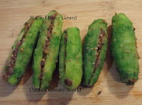 stuffed bitter gourd or karela