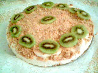 Frusen Cheesecake med Kiwi