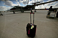 a luggage on the ground