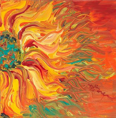 Textured Fire Sunflower, Nadine Rippelmeyer