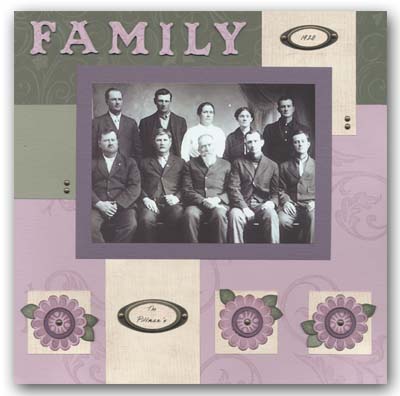 Brocade Basics scrapbook page