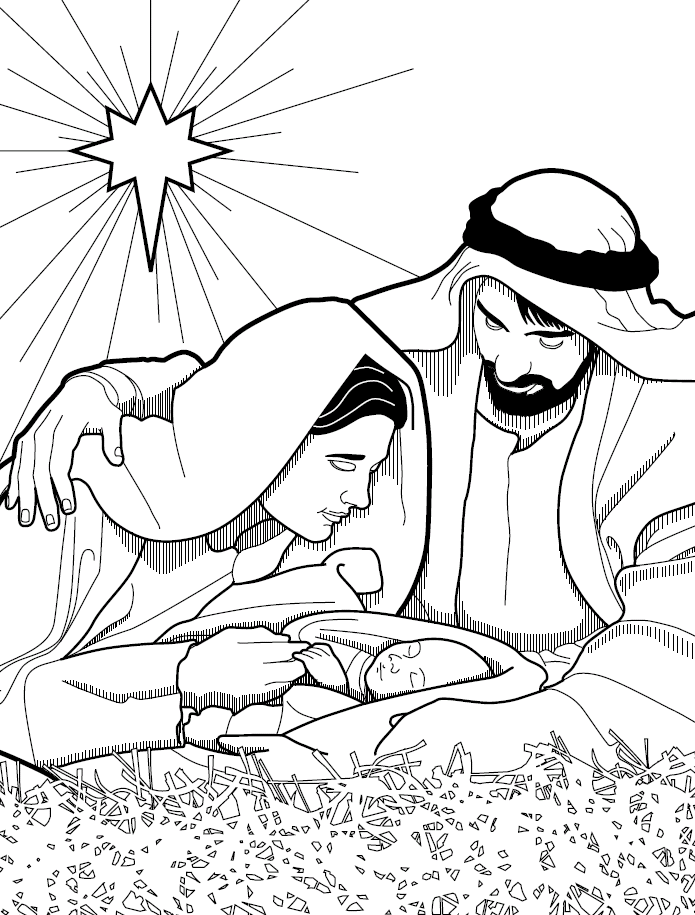 Ministério Infantil Semillita kids: Dibujos para colorir del nacimiento de Jesus y Navidad