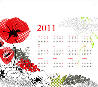 Calander 2011 on Calendar 2011 By Various Artists From Vectorstock