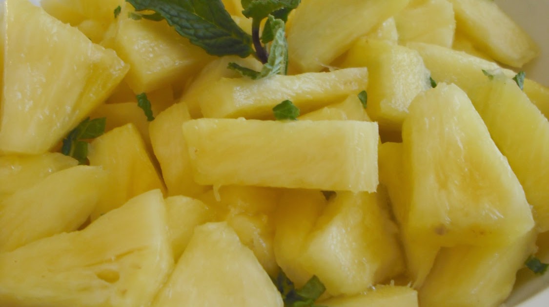 forked edible exploits pineapple with tequila & mint