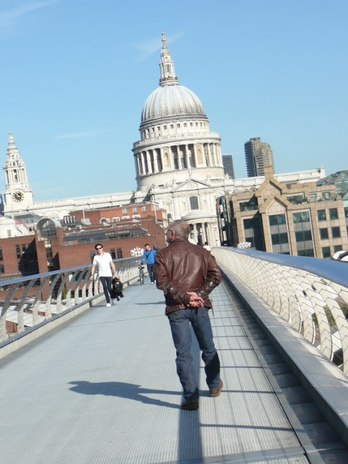 Pat crossing the Thames at St. Paul's
