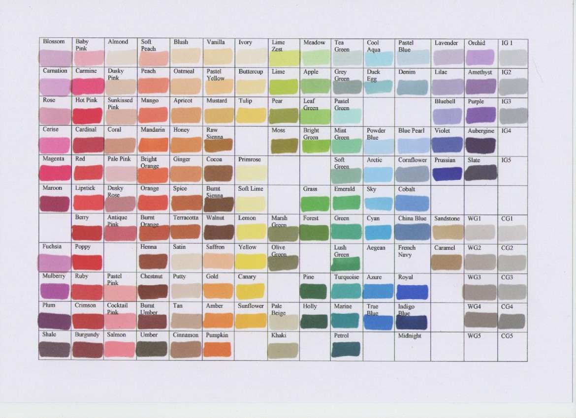 ham n mule designs october 2010 letraset colour chart