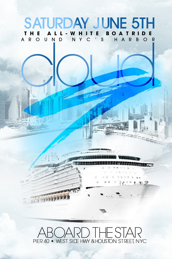 the official dj show blog cloud 9 the all white boat ride around boat ride flyer