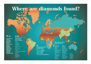 Diamond africa, pure diamond, map of diamond