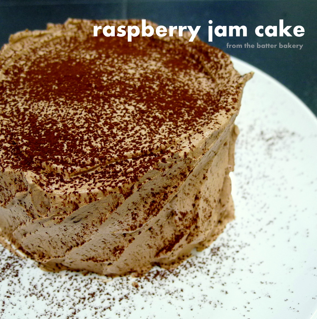 the batter baker Raspberry Jam cake