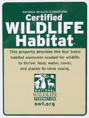 Certified Backyard Wildlife Habitat, No. 46,541