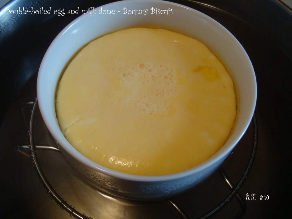 Home Cooking Experiment doubleboiled egg and milk