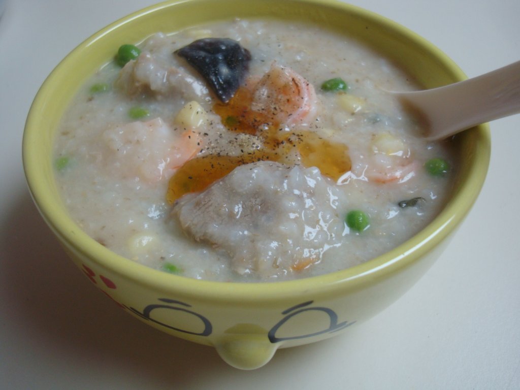 Home Cooking Experiment Oat bran rice congee