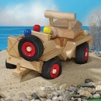 wooden toy jeep