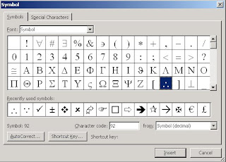 symbol in MS Word follow symbol in MS Word follow