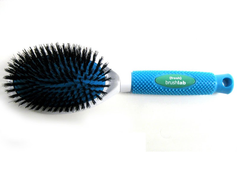 Beautifile Review BrushLab Blueberry Oval Cushion Boar Bristle Brush
