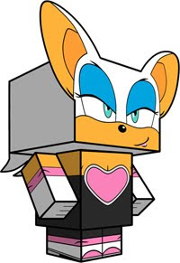 Gundam and Robot Anime Papercraft: Sonic X: Rouge Papercraft Gundam and Robot Anime Papercraft: Sonic X: Rouge Papercraft