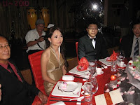 The bridal couple, Chris and Wei Wei at their main table