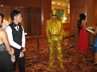 A guy painted in Gold!