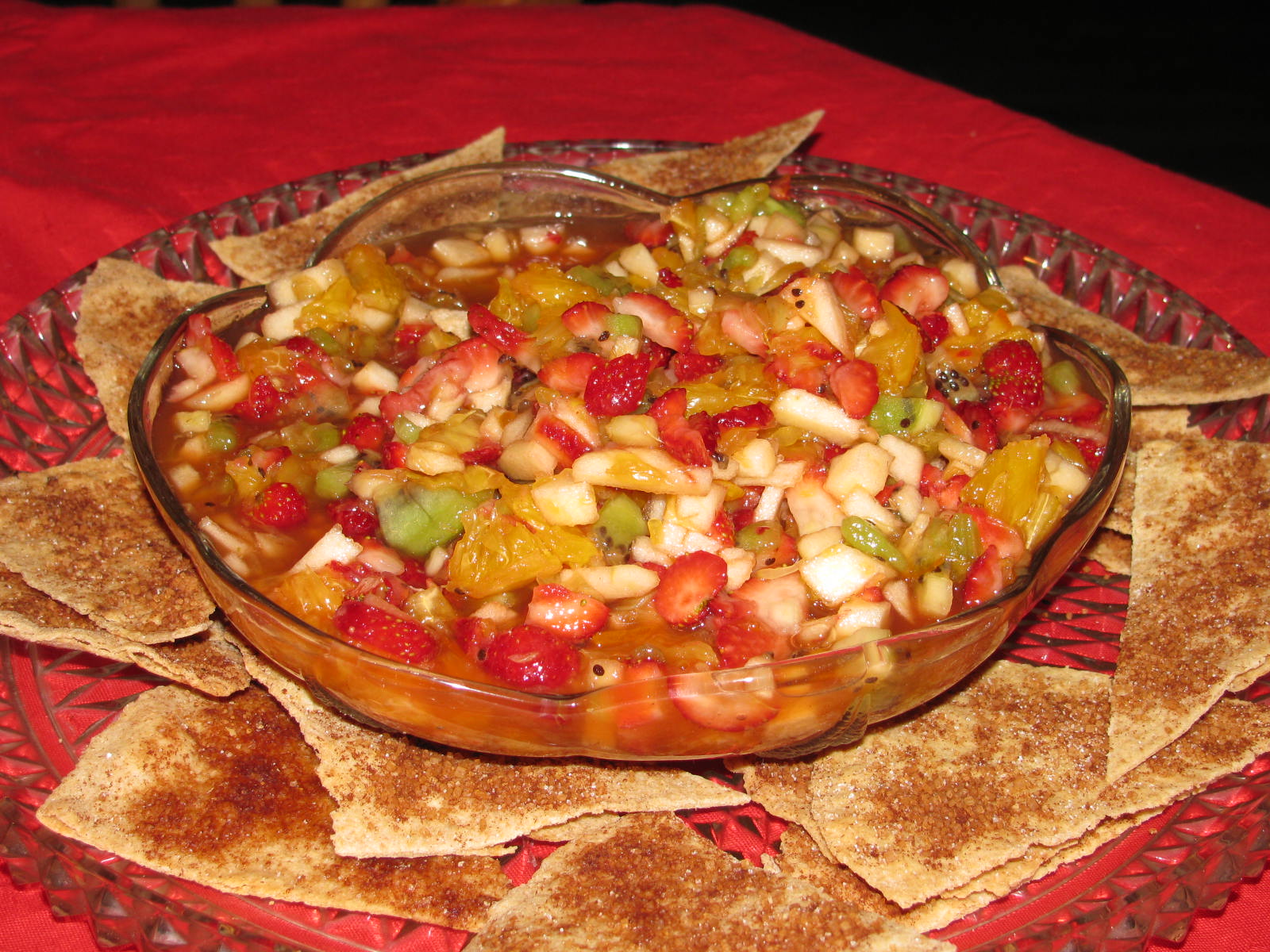Carlisle Cooks Whole Wheat Tortillas and Apple Salsa with Cinnamon Chips