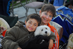 Grandchild Christian with Chanti at Rose Parade