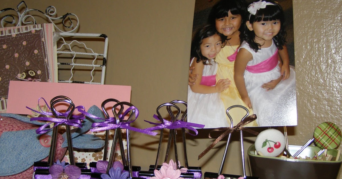 Altered to Perfection Large Binder Clips as Photo Holders...