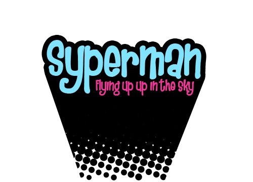 Syperman - flying up up in the sky.
