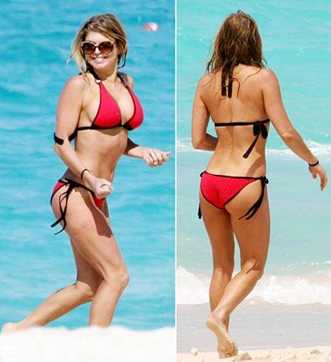 Fergie shows off her amazing bikini body