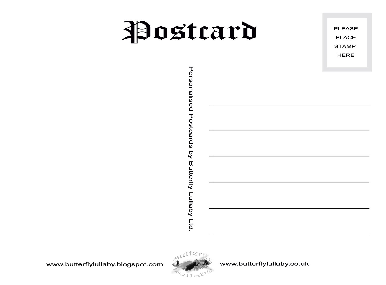 postcard templet