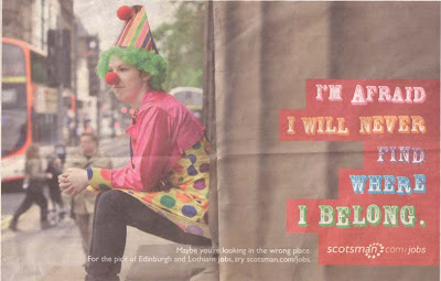 scotsman jobs clown ad