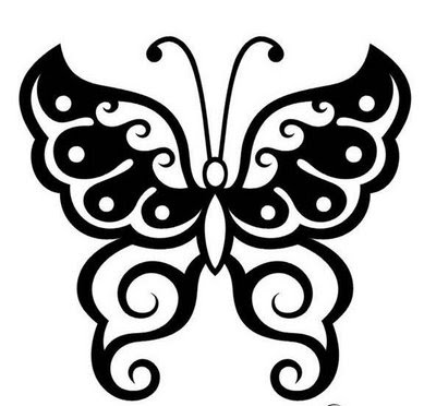 simple butterfly tattoo. TRIBAL BUTTERFLY TATTOO