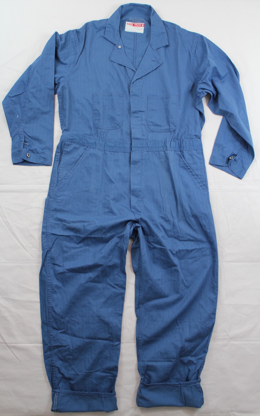 workwear blue overalls french vintage combinaison jumpsuit blue worker chore wear Bugatti 100/% cotton midcentury clothing fashion size T2