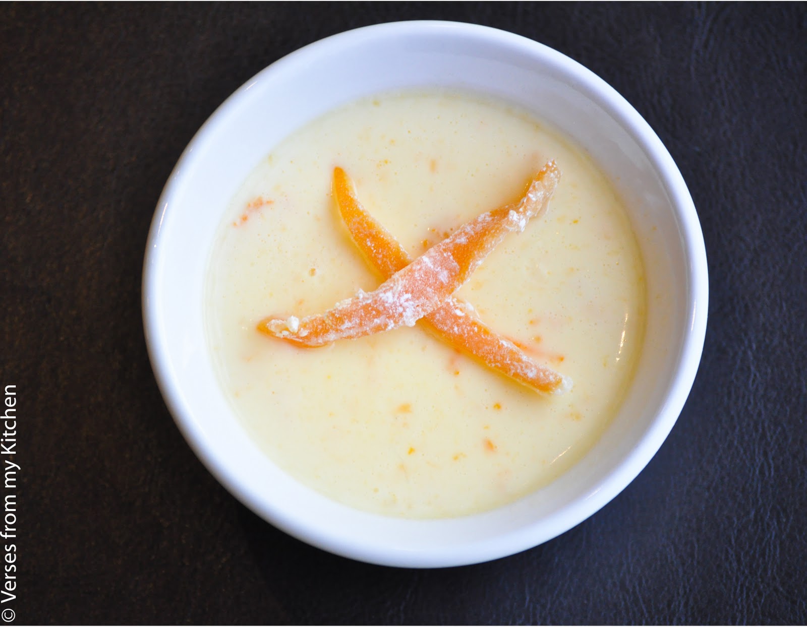 Clementine Posset with Candied Peels