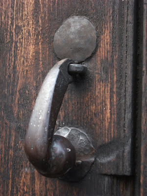 Wrought iron latch in the downtown Cuernavaca, Morelos area