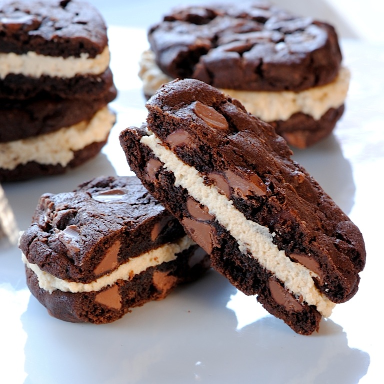 JULES FOOD... Double ChocolateEspresso Sandwich Cookies with Peanut