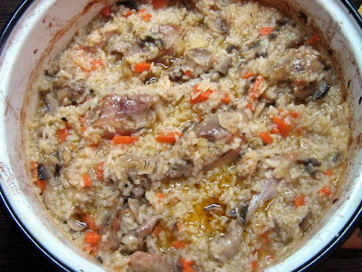 Pilaf de orez cu pui