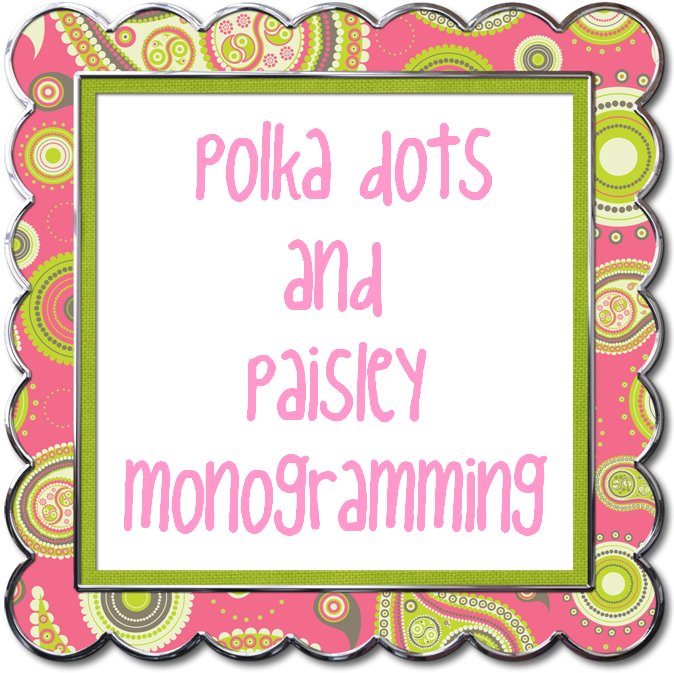 Polka Dots and Paisley Monogramming