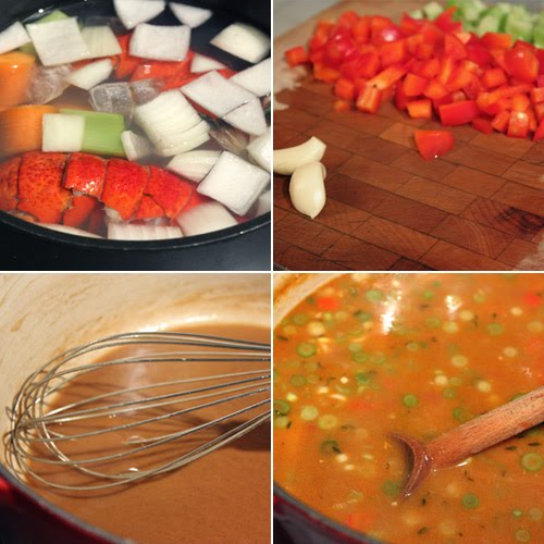 lisa is cooking Shrimp and Lobster Etouffee