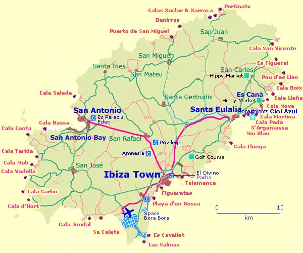 Map Of Ibiza