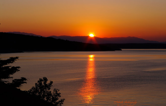 sunset in croatia coast insel krk town šilo