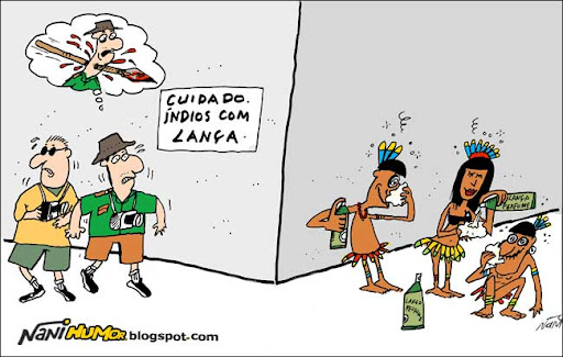 Cuidado! Índios com lança