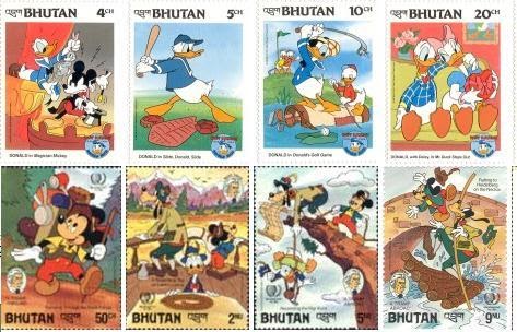 disney bhutan stamps amanda spotted
