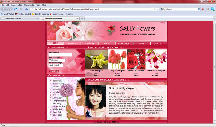 This is another of my unfinished project on web design. The web header