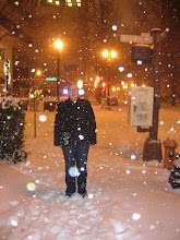 Snowy downtown Portland