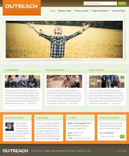 Outreach Child Theme Free Download.
