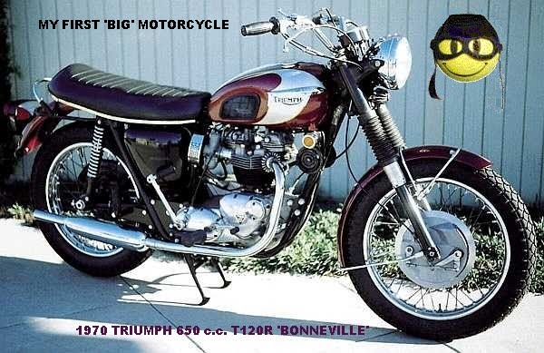 MY FIRST 'BIG' MOTORCYCLE - 1970 TRIUMPH 650 c.c. "BONNEVILLE" Twin