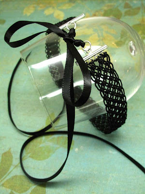 Little Black Lace Macrame Necklace