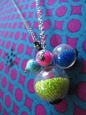 Bubble Gum Glass Necklace